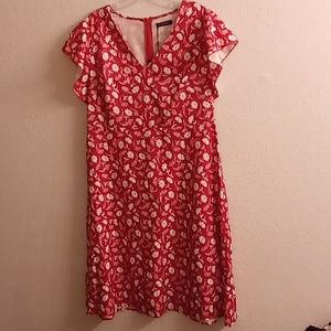 NEW Just Fashion Now Size Large Bust 18  Ditsy Floral Maroon-White Colors B10 P